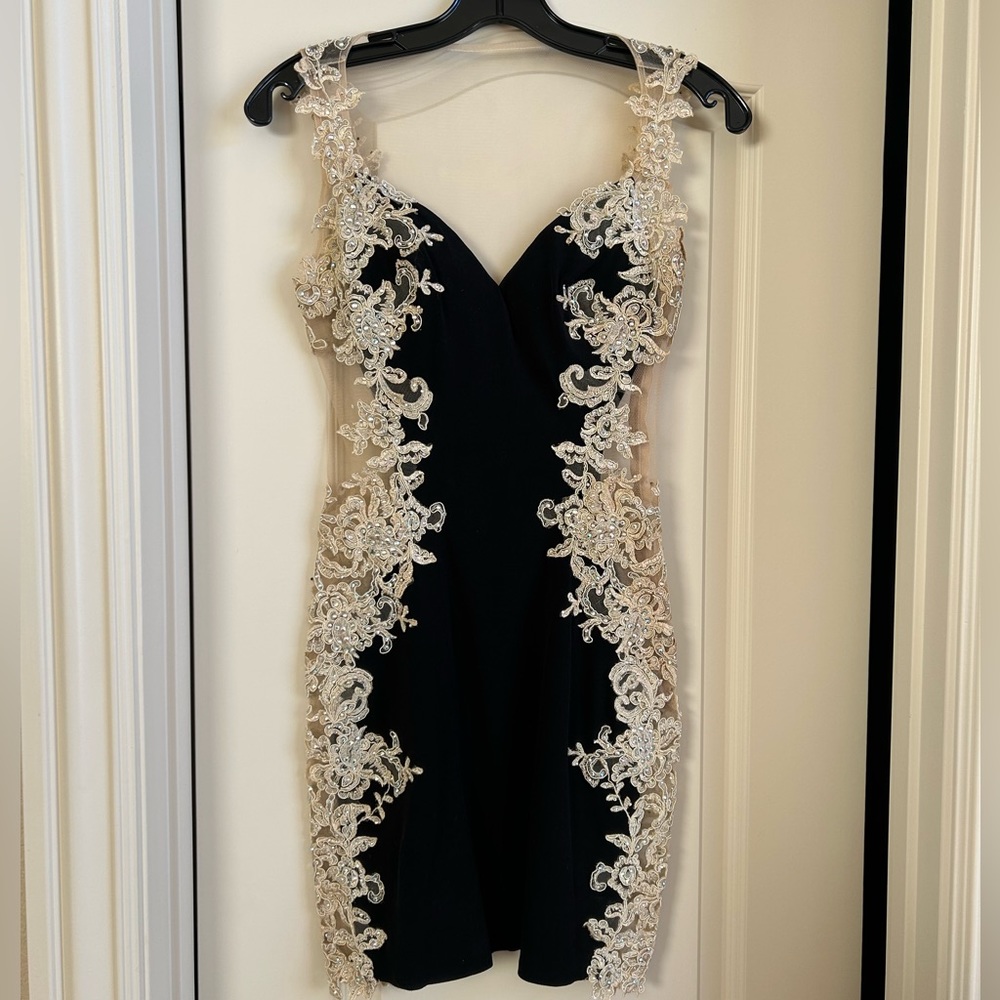 Black/gold Jovani Gown